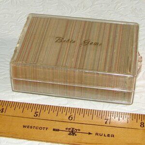Vintage 'Bible Gems' Pack of 130 Cards / 260 Verses & Quotes in Clear Case